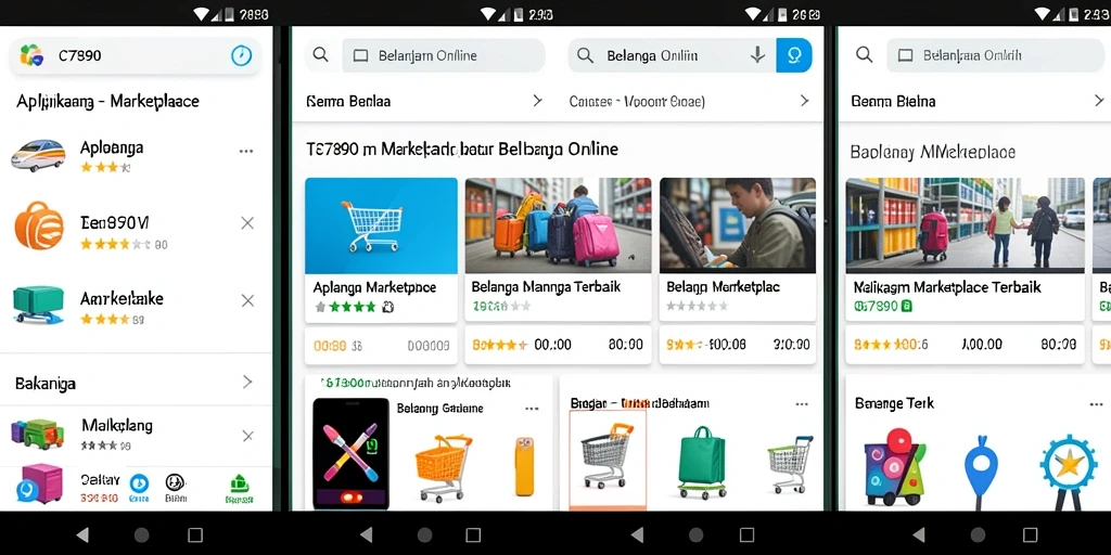 Tampilan antarmuka C7890 yang memudahkan pengguna dalam berbelanja.