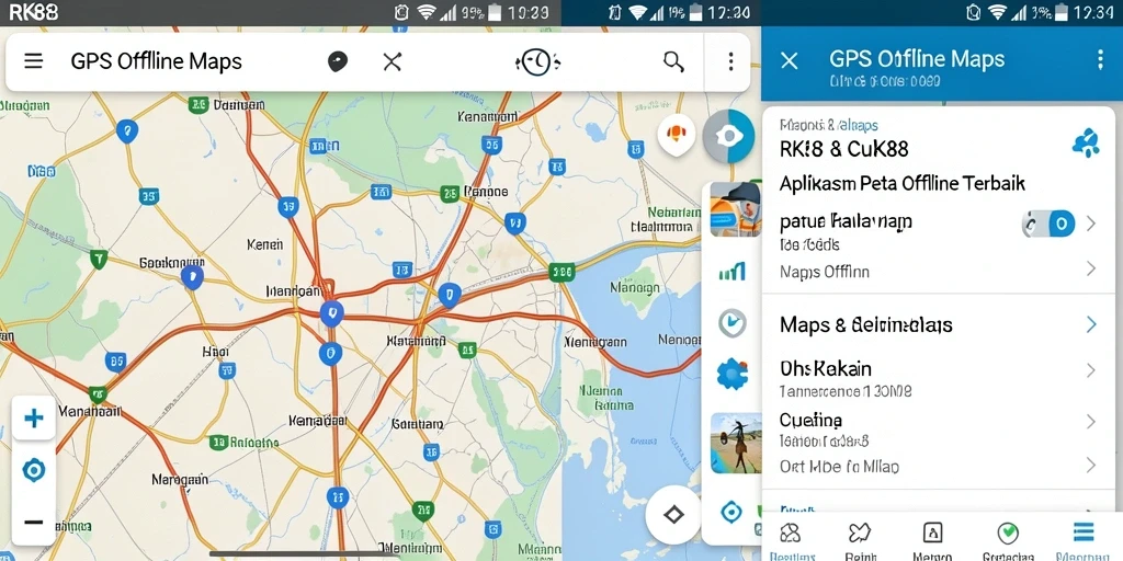 Antarmuka fitur navigasi RK88 yang intuitif dan mudah digunakan.