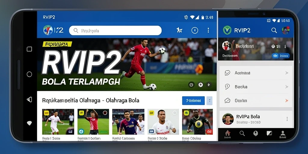 Tampilan antarmuka aplikasi Olahraga Bola RVIP2 yang informatif.