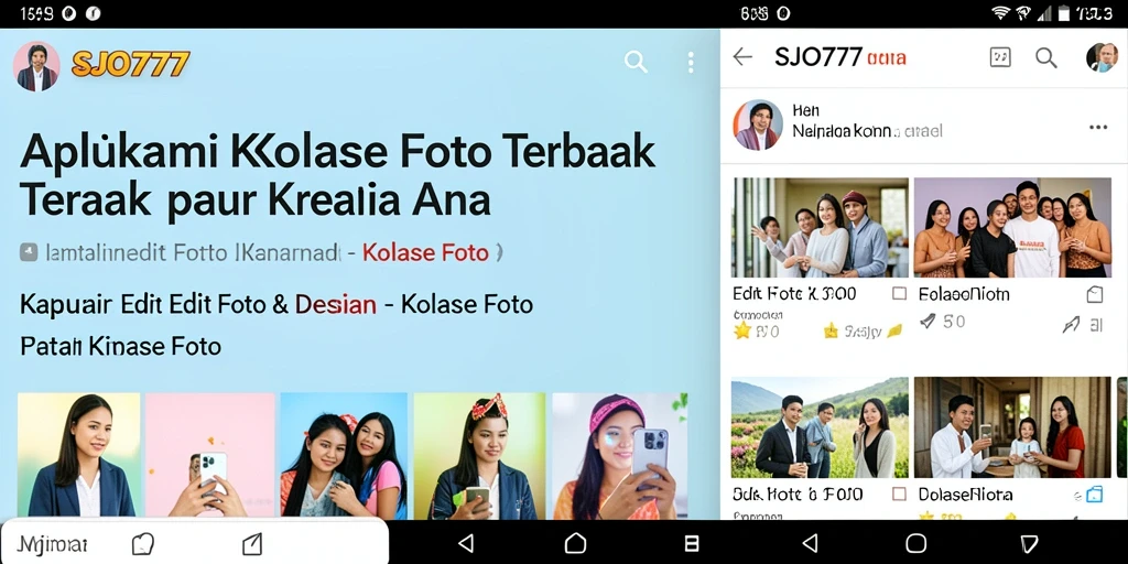 Tampilan antarmuka SJO777 yang intuitif dan penuh warna untuk kolase foto.