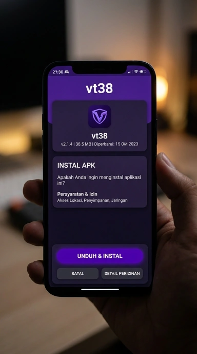 Tampilan halaman APK vt38